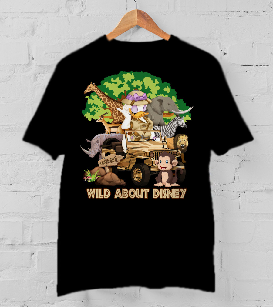 Wild About Disney Safari With Daisy Duck And Jungle Animals T-Shirt