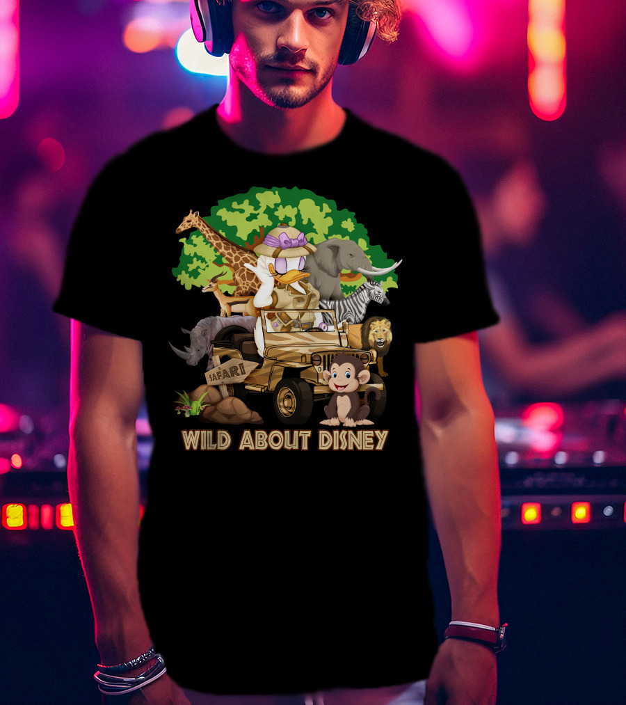 Wild About Disney Safari With Daisy Duck And Jungle Animals T-Shirt