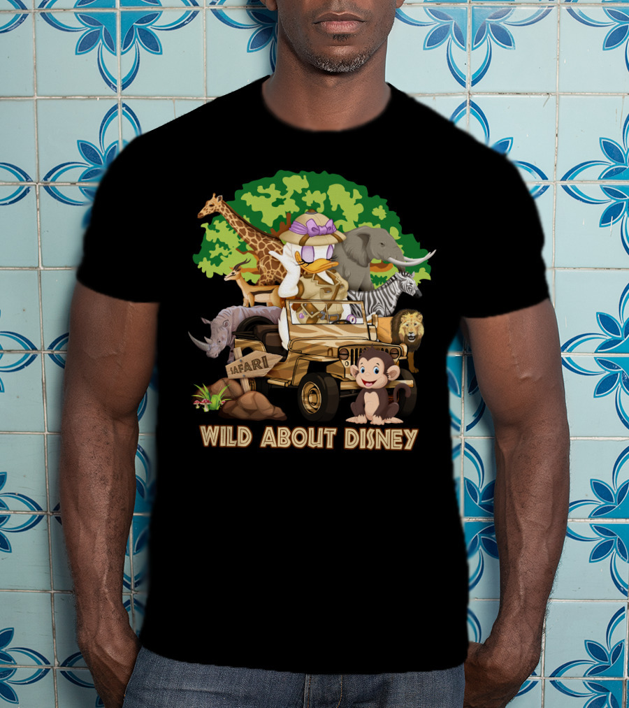 Wild About Disney Safari With Daisy Duck And Jungle Animals T-Shirt