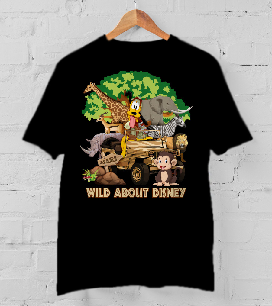 Wild About Disney Safari Adventure With Pluto And Animal Friends T-Shirt
