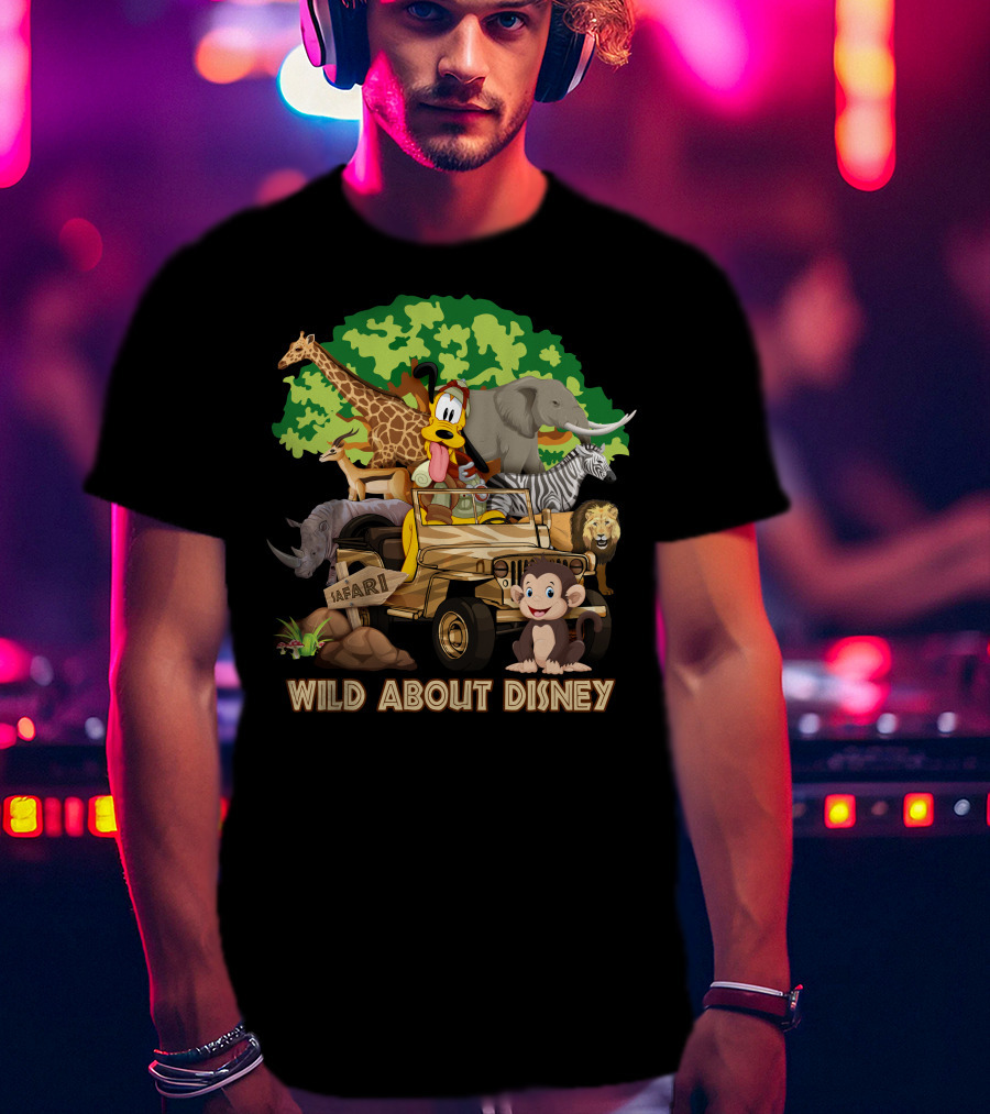 Wild About Disney Safari Adventure With Pluto And Animal Friends T-Shirt