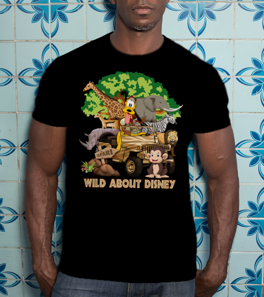 Wild About Disney Safari Adventure With Pluto And Animal Friends T-Shirt