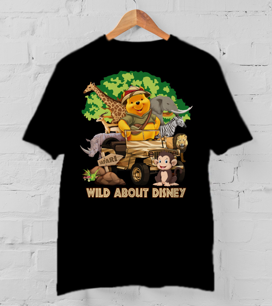 Wild About Disney Safari Pooh With Animals T-Shirt
