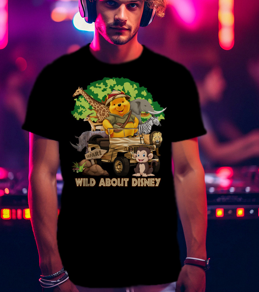 Wild About Disney Safari Pooh With Animals T-Shirt