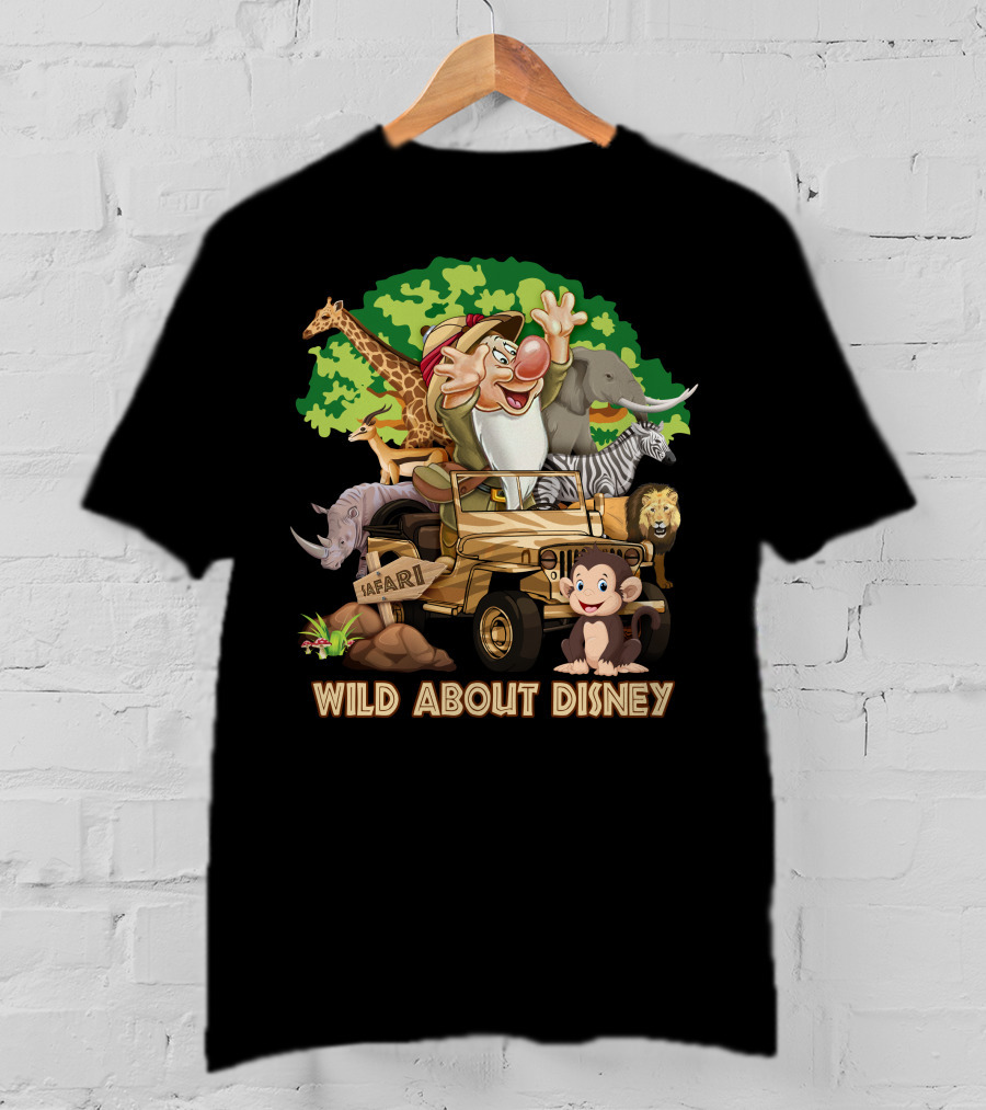 Wild About Disney Safari Grumpy Jeep Adventure With Animals T-Shirt