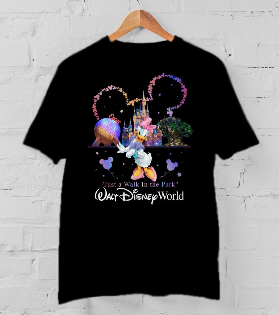 Epcot Just A Walk In The Park Walt Disney World Daisy Duck T-Shirt