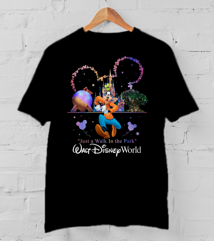 Goofy Just A Walk In The Park Walt Disney World Epcot T-Shirt