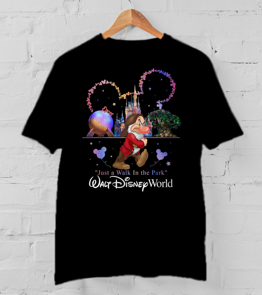 Grumpy Just A Walk In The Park Walt Disney World Epcot T-Shirt