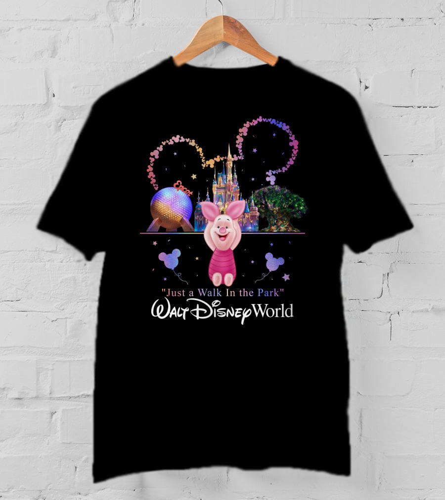 Piglet Walt Disney World Just A Walk In The Park Epcot T-Shirt