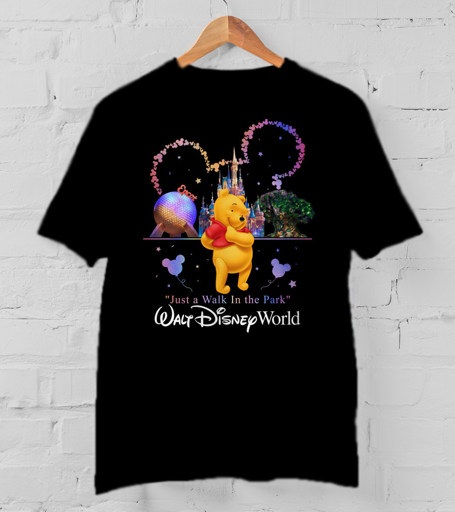 Walt Disney World Just A Walk In The Park Epcot Pooh T-Shirt