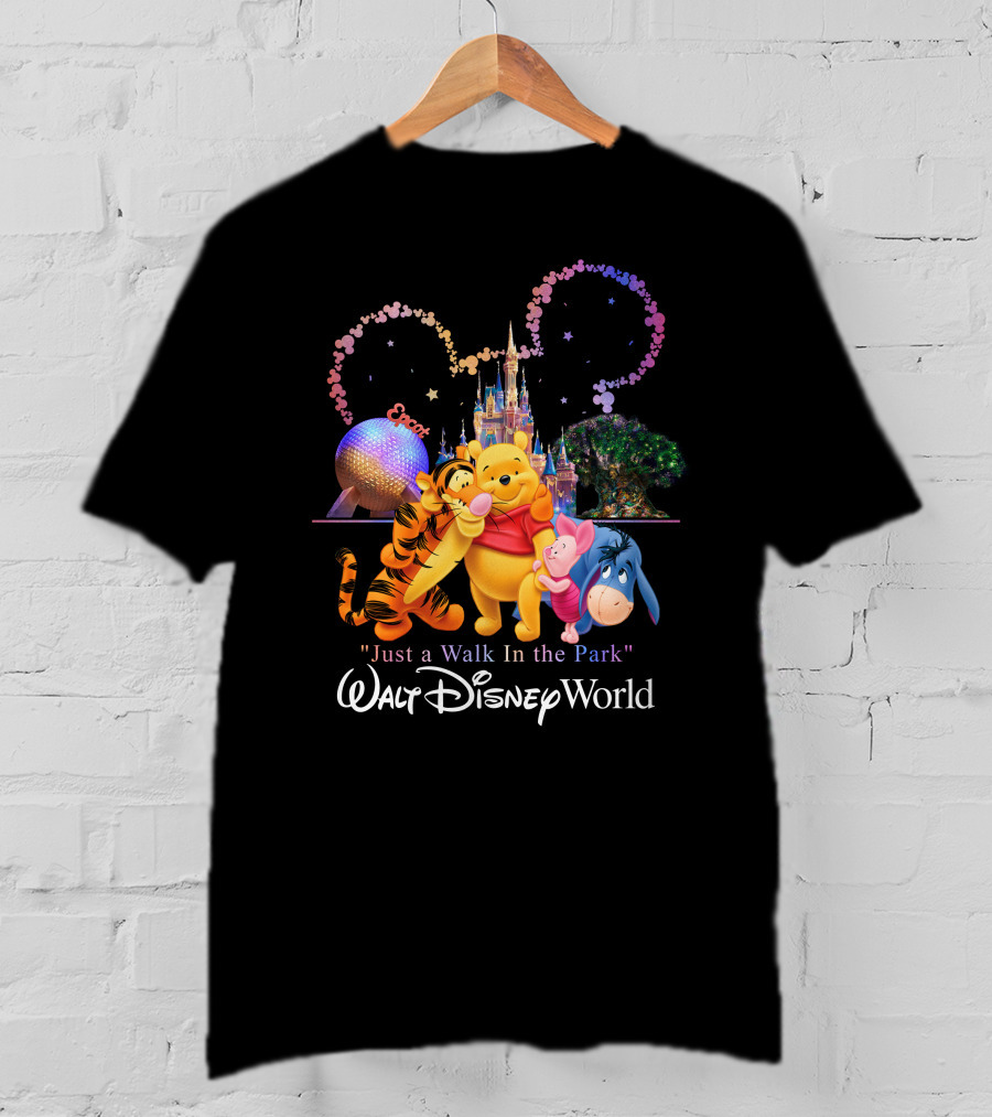 Winnie The Pooh Just A Walk In The Park Walt Disney World Epcot T-Shirt