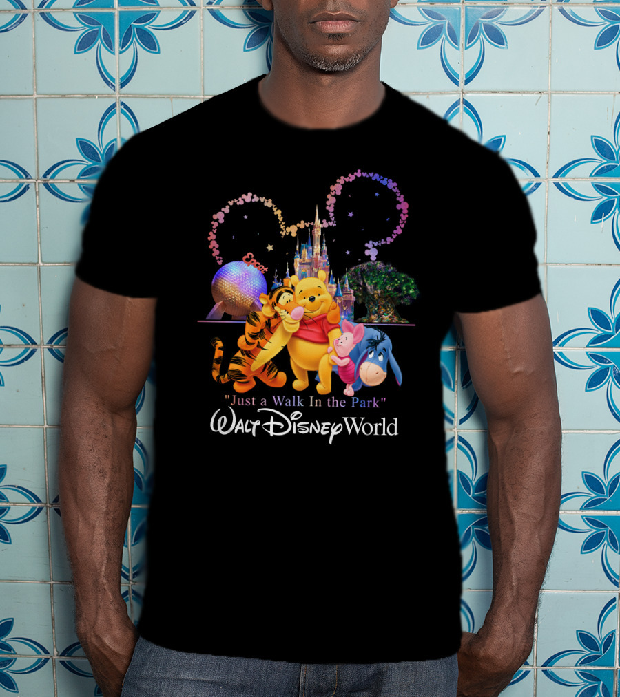 Winnie The Pooh Just A Walk In The Park Walt Disney World Epcot T-Shirt