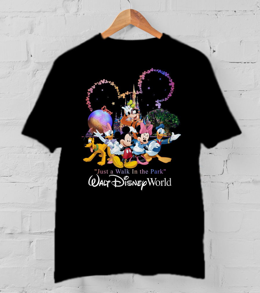 Just A Walk In The Park Walt Disney World EPCOT Mickey And Friends T-Shirt