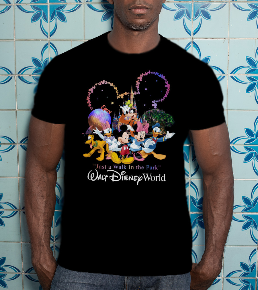 Just A Walk In The Park Walt Disney World EPCOT Mickey And Friends T-Shirt