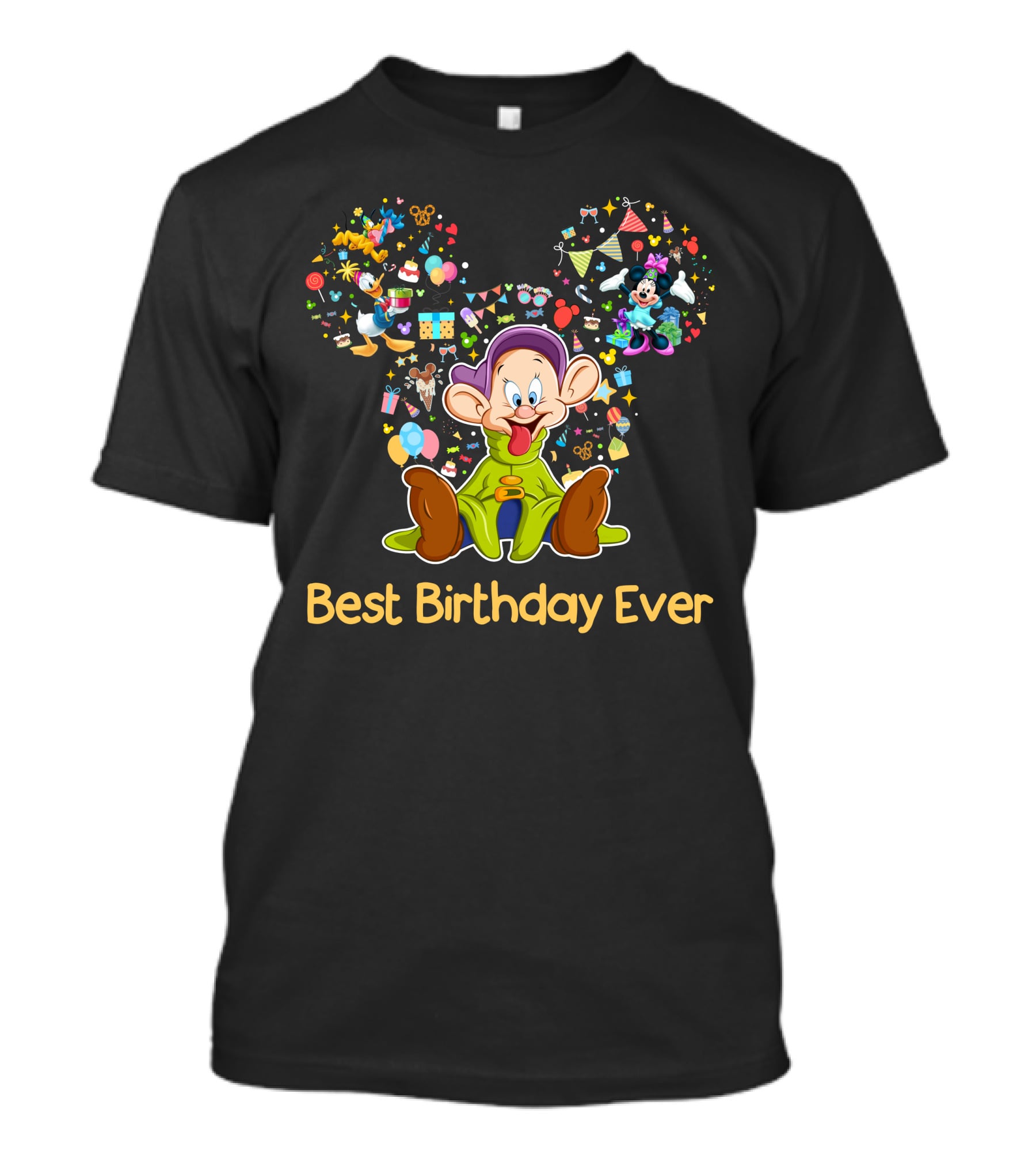 Best Birthday Ever Dopey Mickey Ears Disney Magic T-Shirt