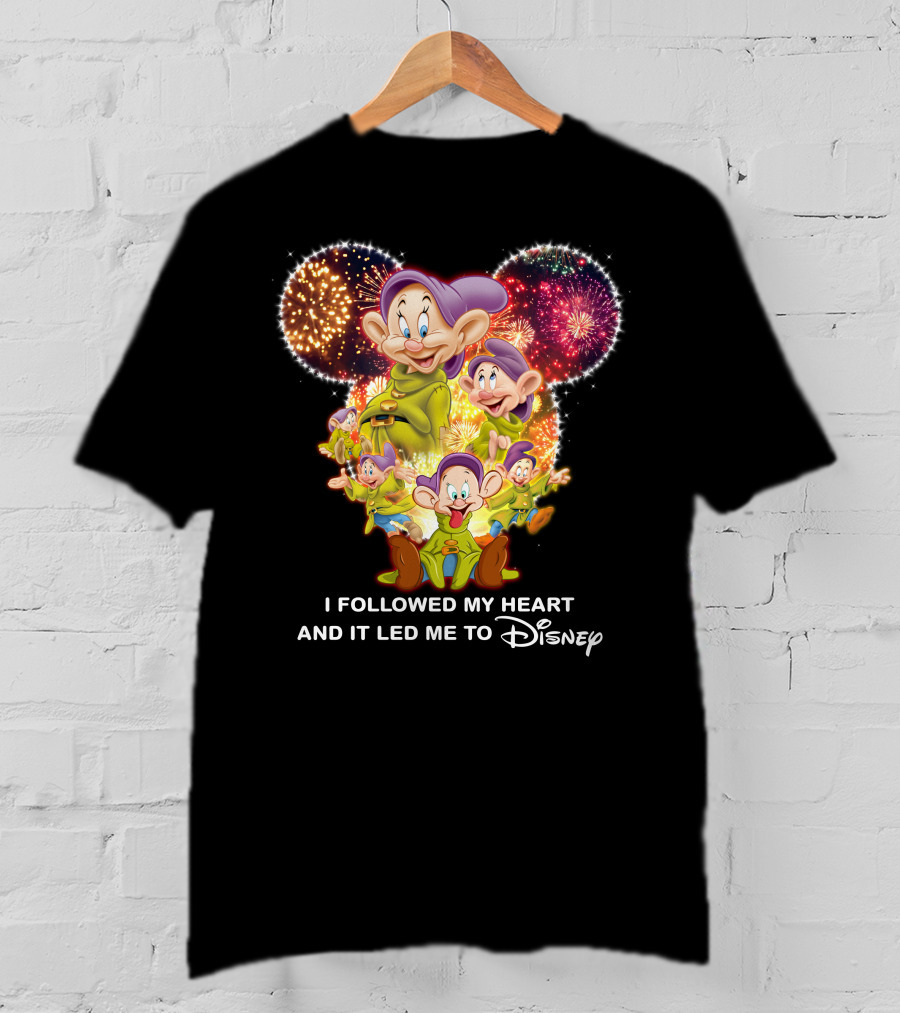 Dopey Fireworks I Followed My Heart And It Led Me To Disney T-Shirt