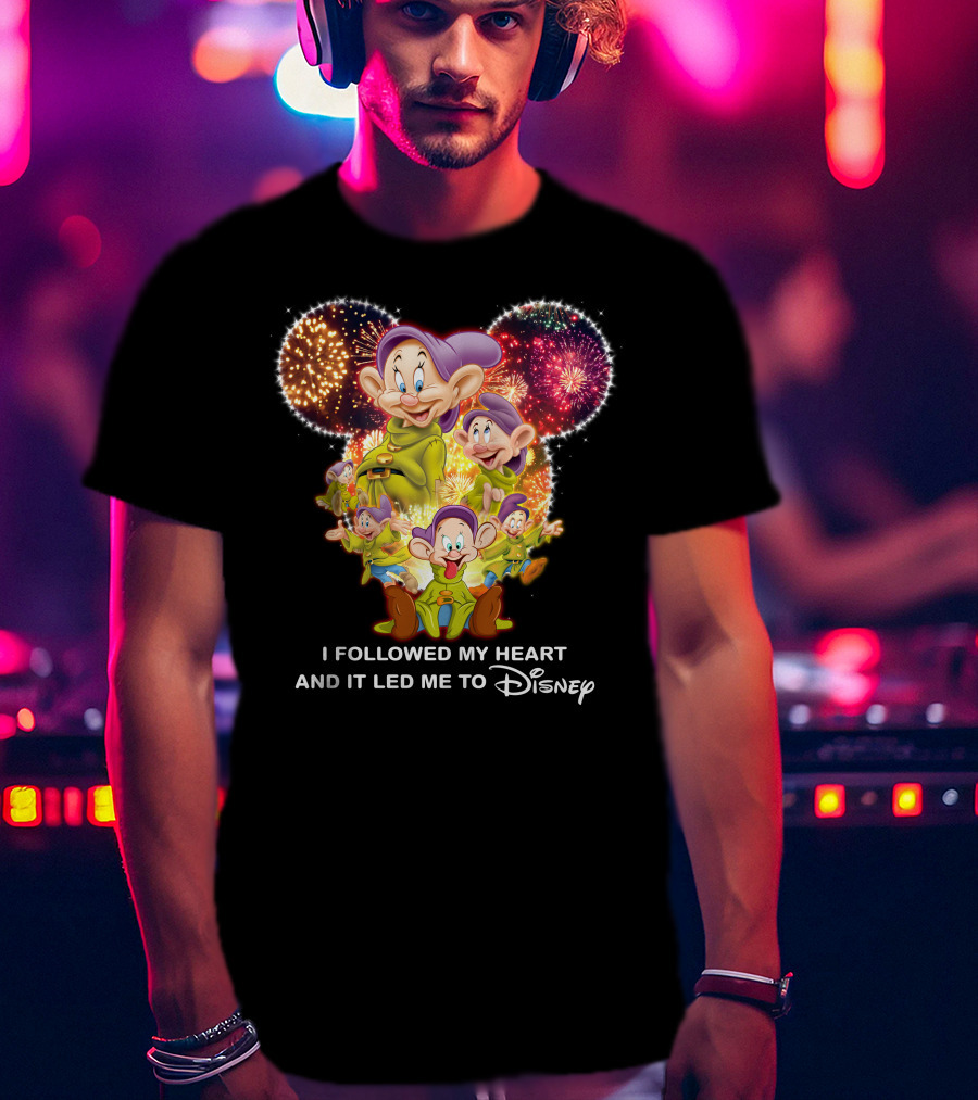 Dopey Fireworks I Followed My Heart And It Led Me To Disney T-Shirt