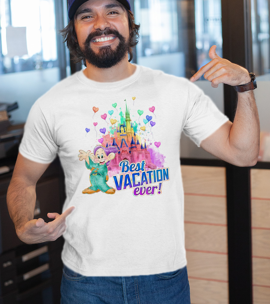 Best Vacation Ever Dopey Castle Hearts T-Shirt