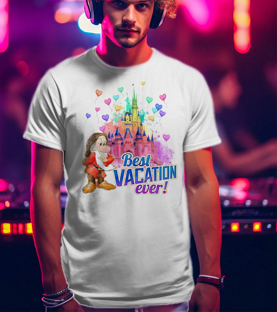 Best Vacation Ever Grumpy Castle Balloons T-Shirt