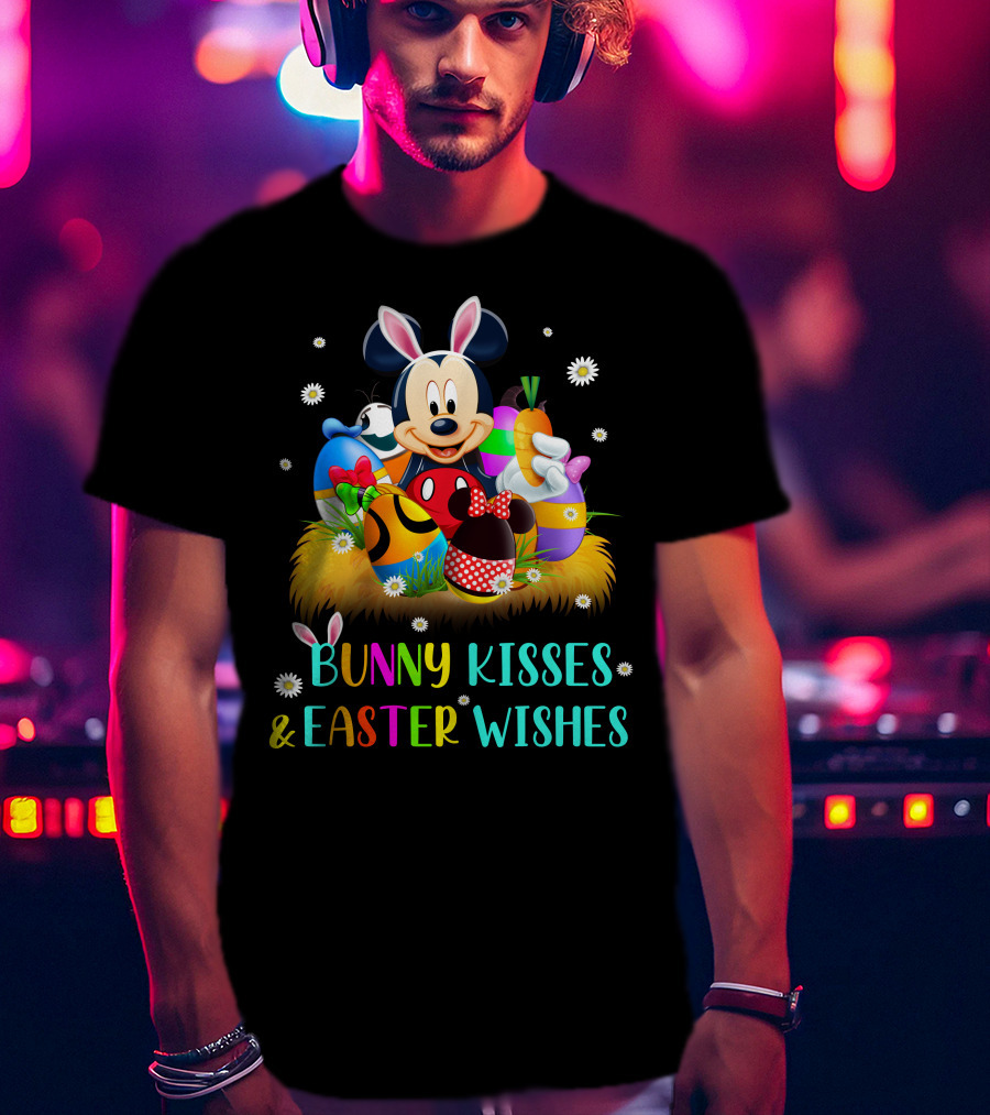 Mickey Bunny Kisses & Easter Wishes T-Shirt
