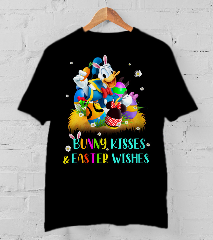 Bunny Kisses Easter Wishes Donald T-Shirt