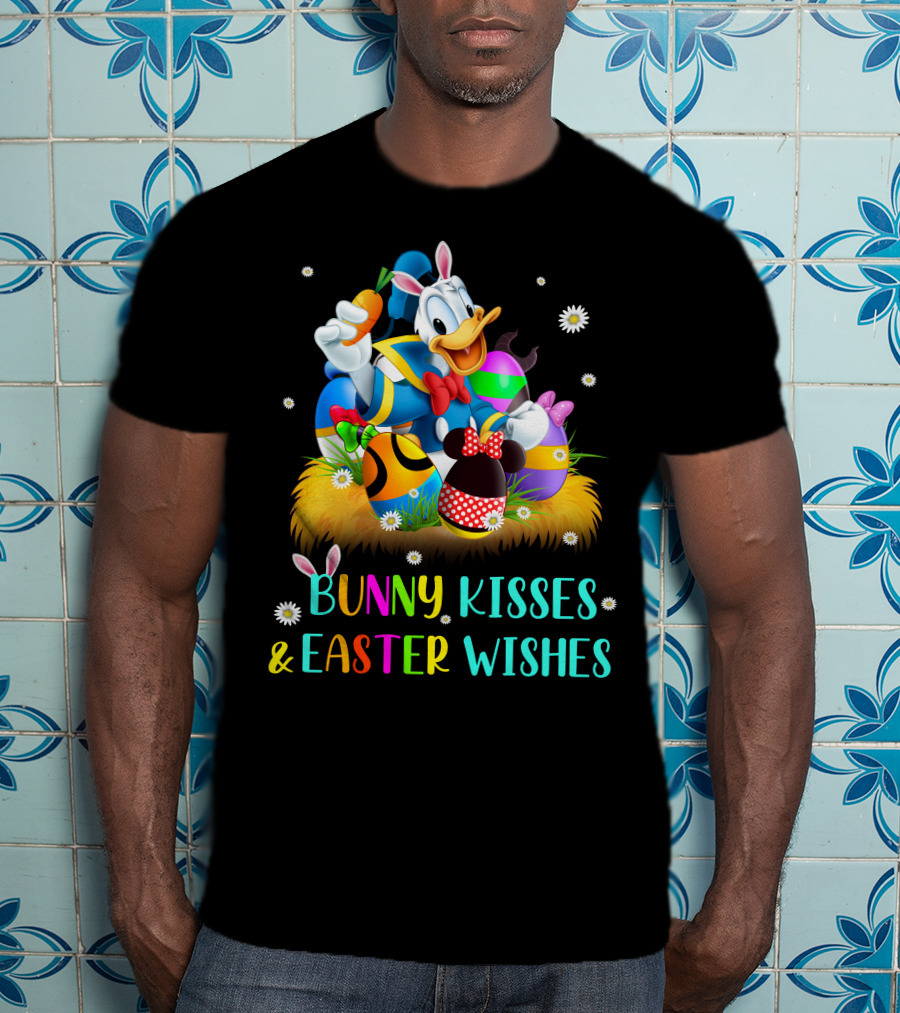 Bunny Kisses Easter Wishes Donald T-Shirt
