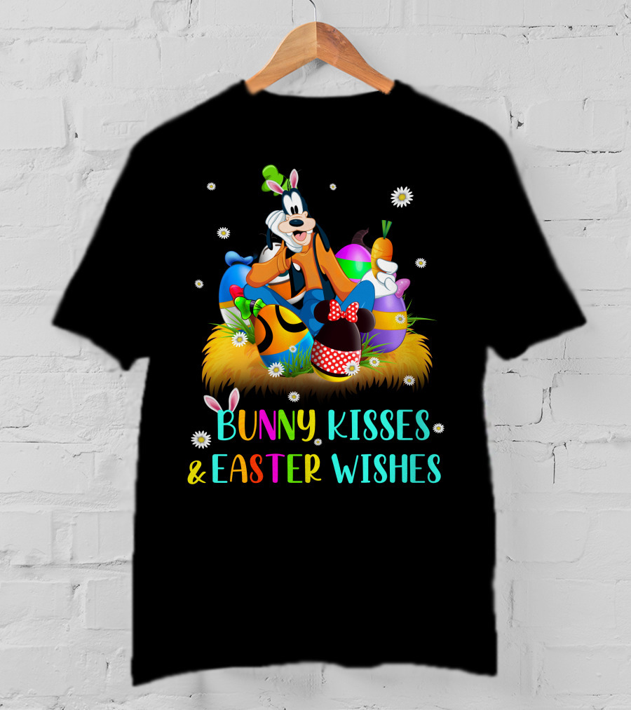 Goofy Bunny Kisses & Easter Wishes T-Shirt