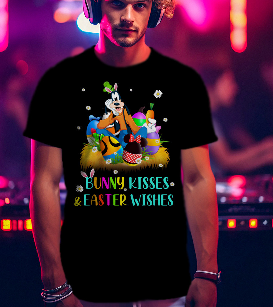 Goofy Bunny Kisses & Easter Wishes T-Shirt