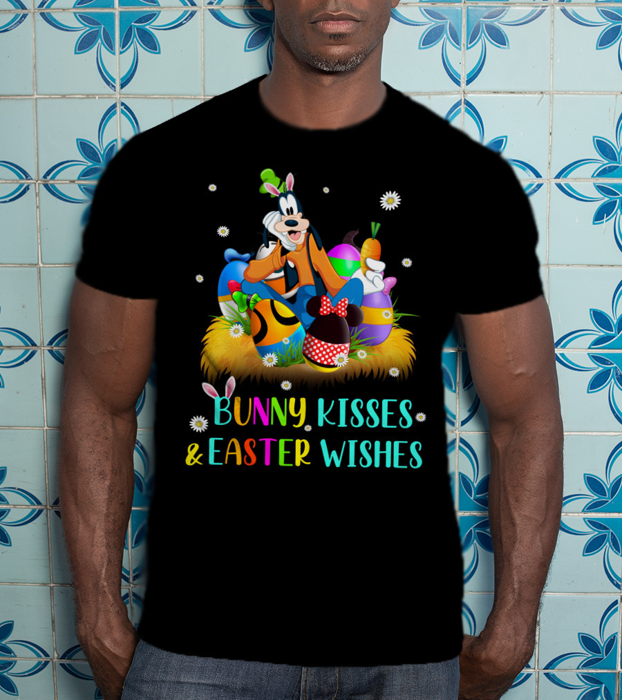 Goofy Bunny Kisses & Easter Wishes T-Shirt