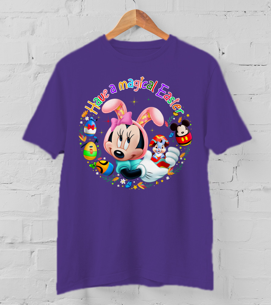 Minnie Mouse Have A Magical Easter With Easter Eggs And Flowers T-Shirt