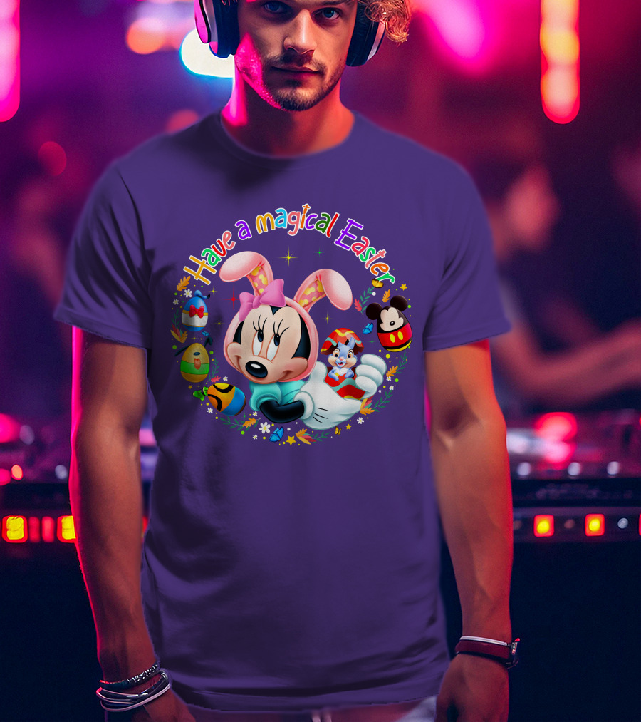 Minnie Mouse Have A Magical Easter With Easter Eggs And Flowers T-Shirt