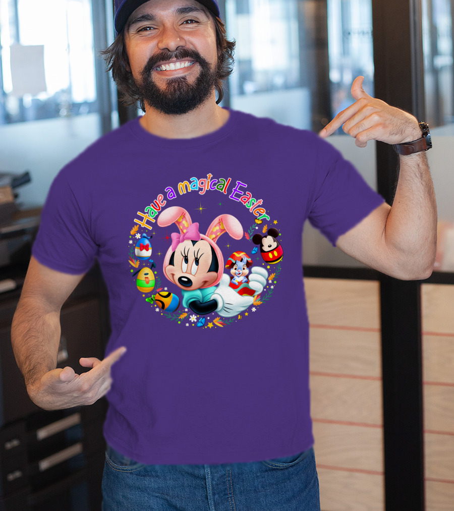 Minnie Mouse Have A Magical Easter With Easter Eggs And Flowers T-Shirt