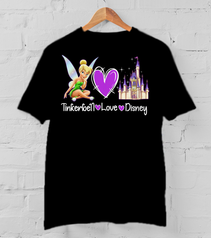 Tinkerbell Love Disney Castle Magic T-Shirt