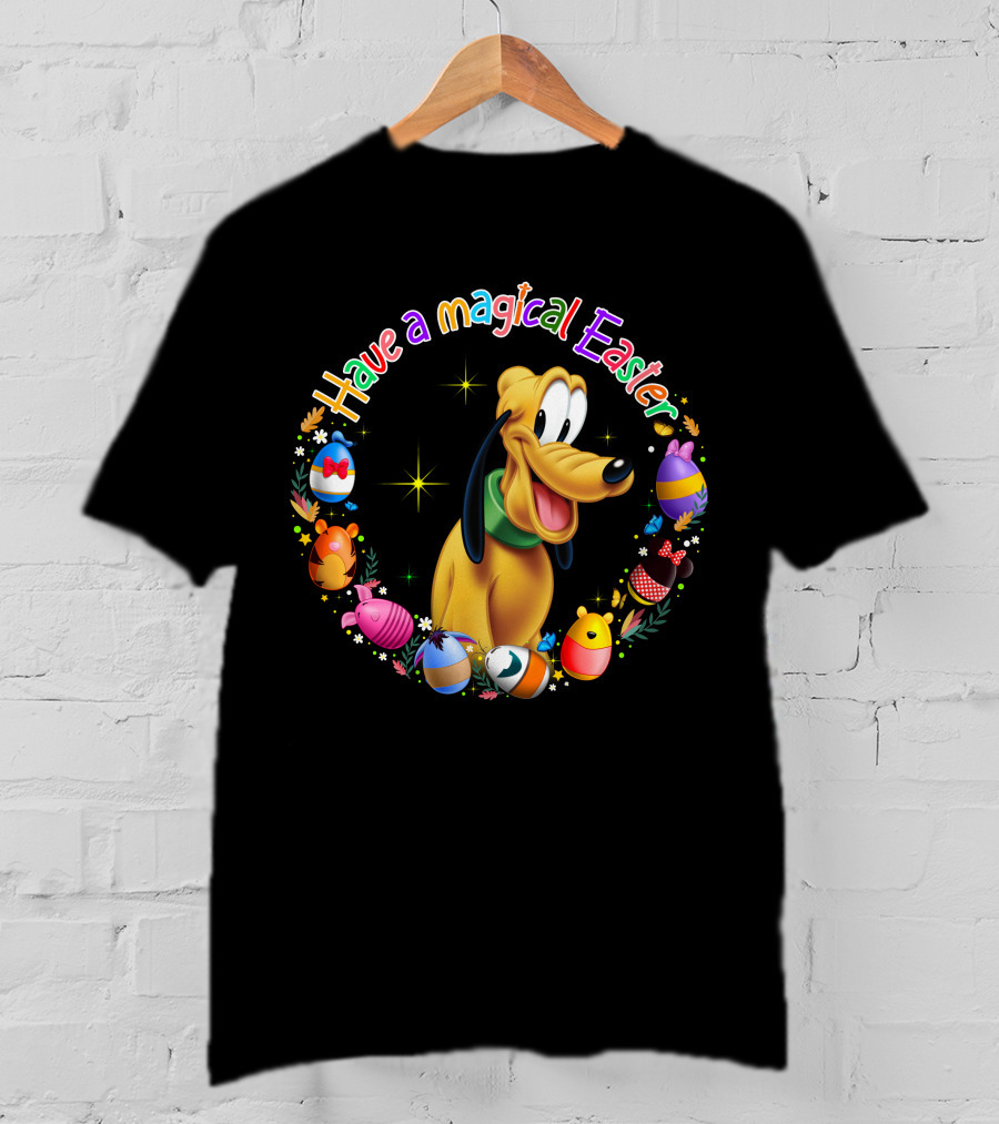 Have A Magical Easter Pluto Disney Holiday Celebration T-Shirt