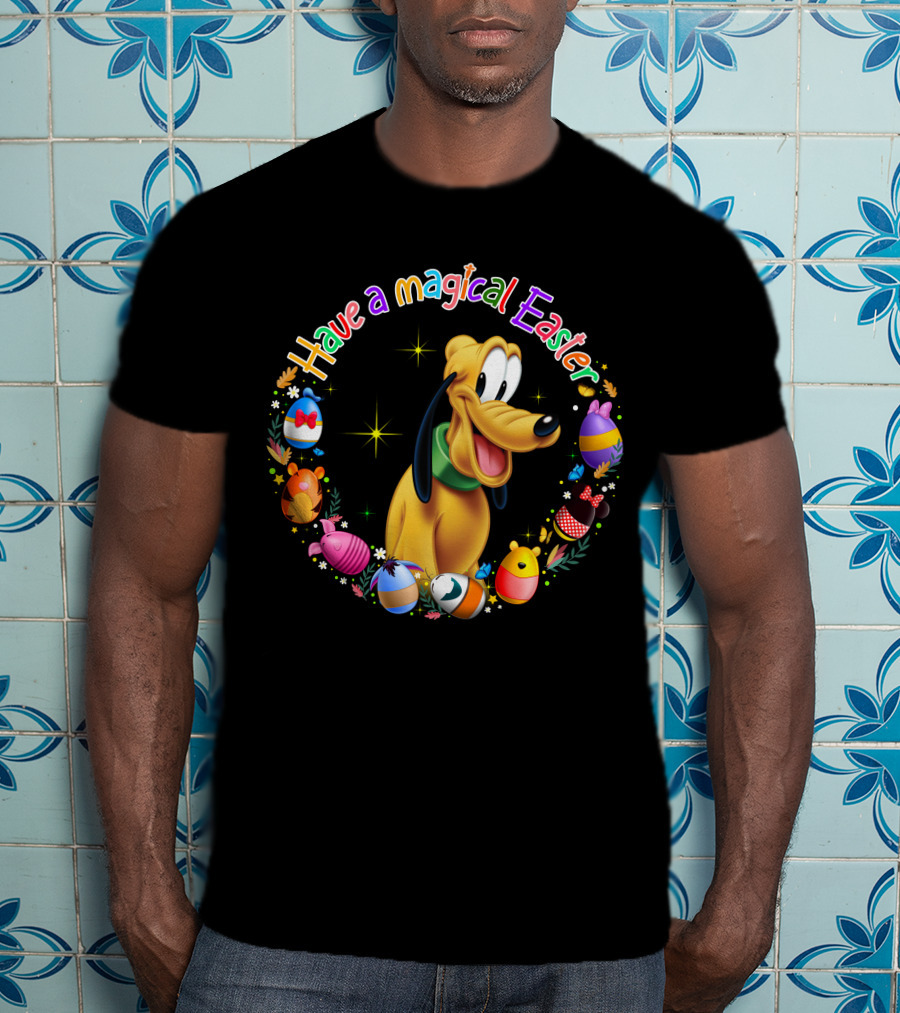 Have A Magical Easter Pluto Disney Holiday Celebration T-Shirt
