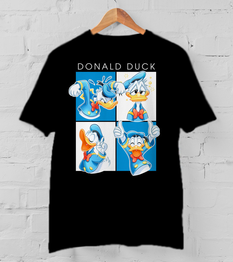 Donald Duck Emotions Blue Sailor Hat Bow Tie T-Shirt