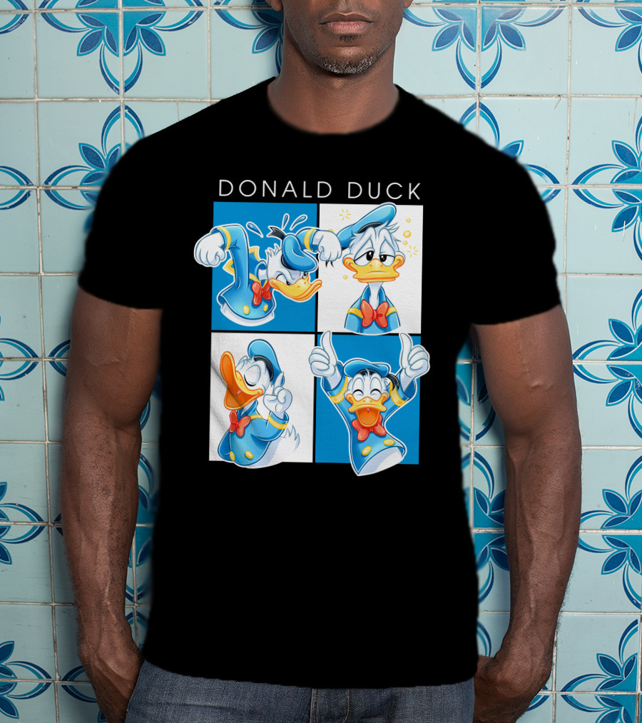 Donald Duck Emotions Blue Sailor Hat Bow Tie T-Shirt