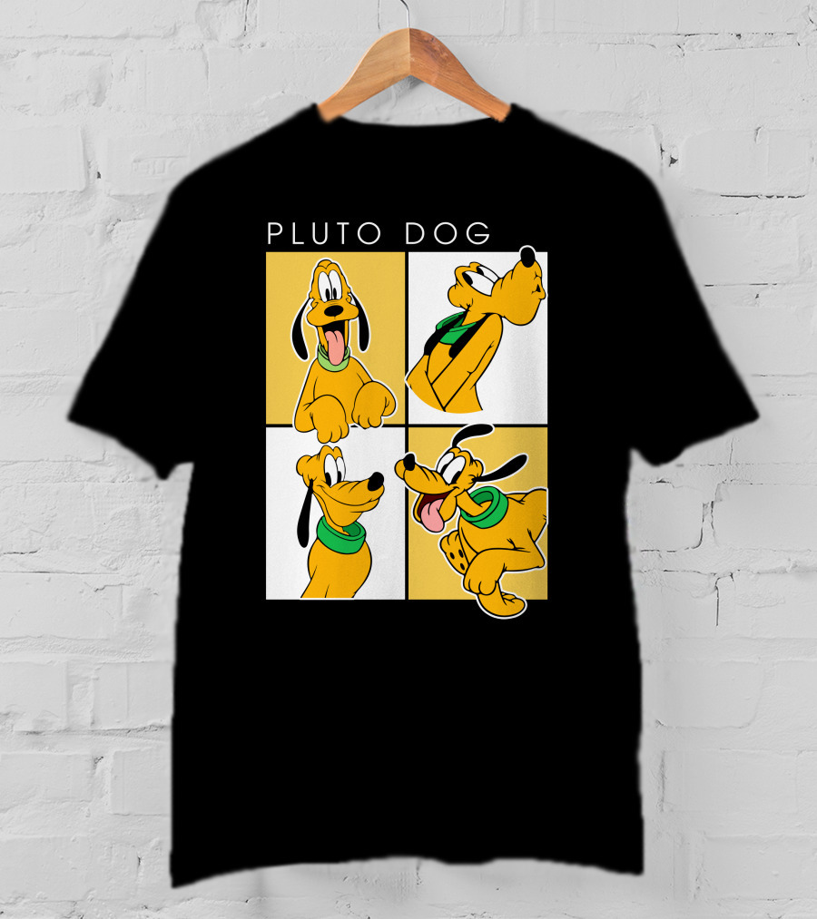 Pluto Dog Playful Expressions Collage T-Shirt