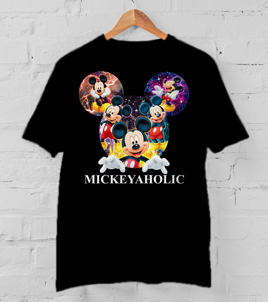 Mickeyaholic Colorful Cosmic Mickey Mouse Extravaganza T-Shirt