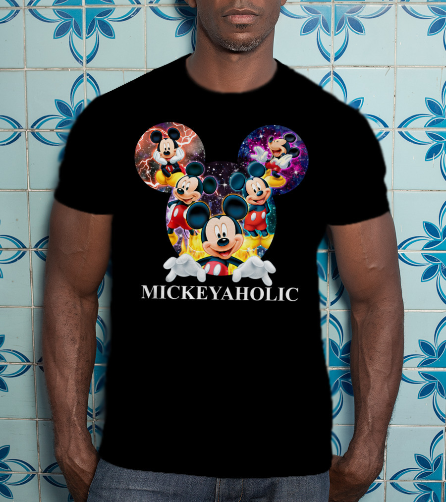 Mickeyaholic Colorful Cosmic Mickey Mouse Extravaganza T-Shirt