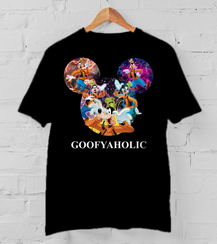 Goofyaholic Disney Goofy Cosmic Adventure In Mickey Mouse Ears T-Shirt