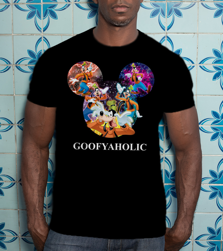 Goofyaholic Disney Goofy Cosmic Adventure In Mickey Mouse Ears T-Shirt