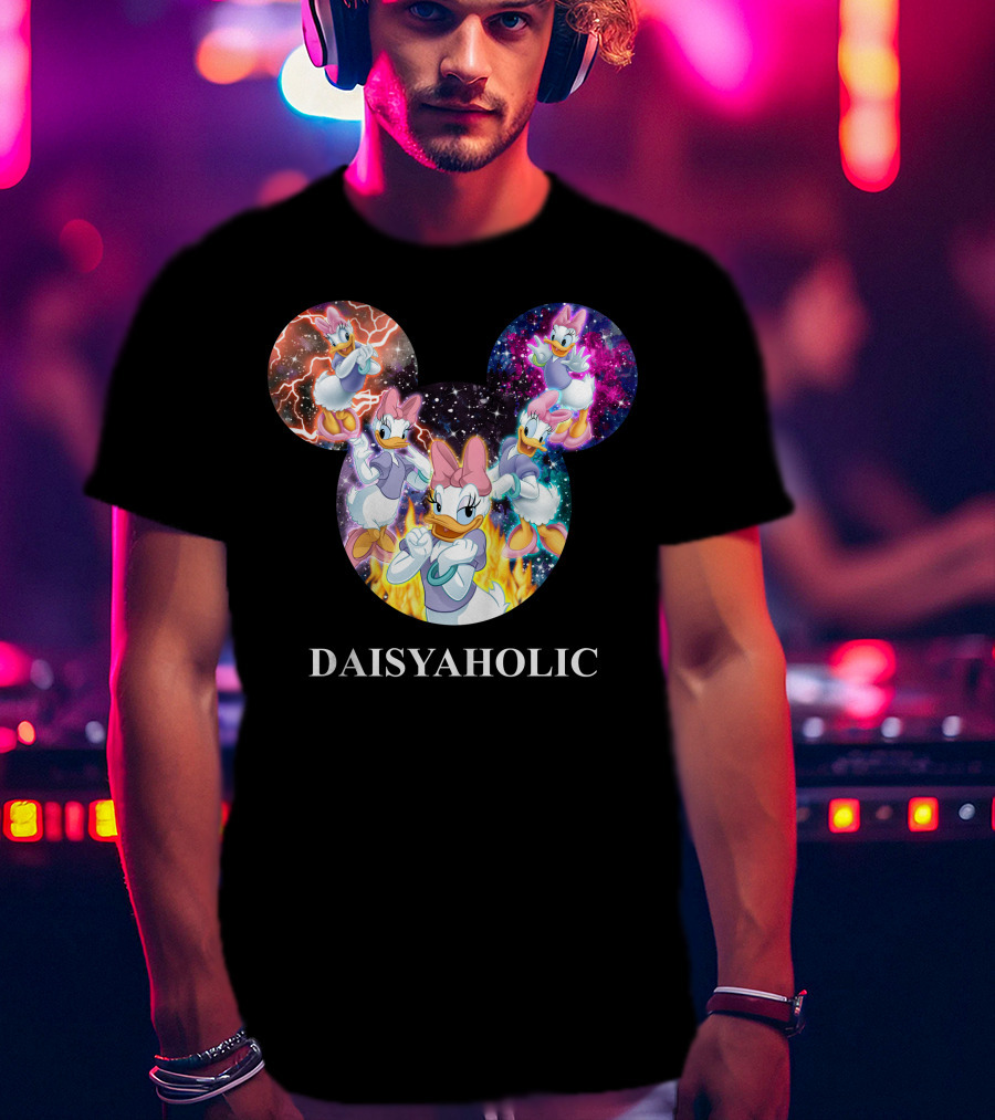 Daisy Daisyaholic Galaxy Flames Disney Mickey Ears T-Shirt