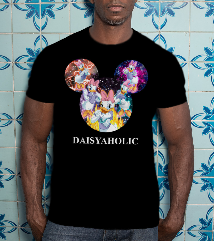 Daisy Daisyaholic Galaxy Flames Disney Mickey Ears T-Shirt