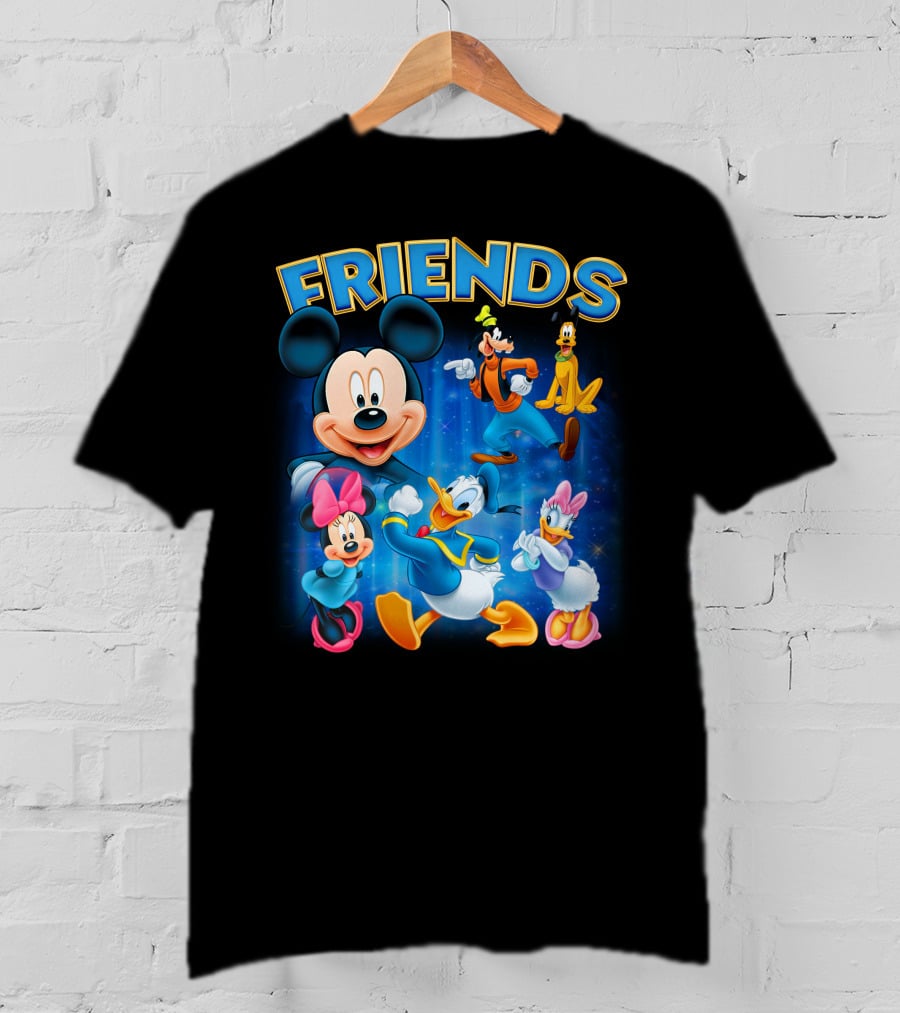 Mickey Mouse And Friends Disney Characters Mickey Mouse Donald Duck Daisy Duck Minnie Mouse Goofy Pluto T-Shirt