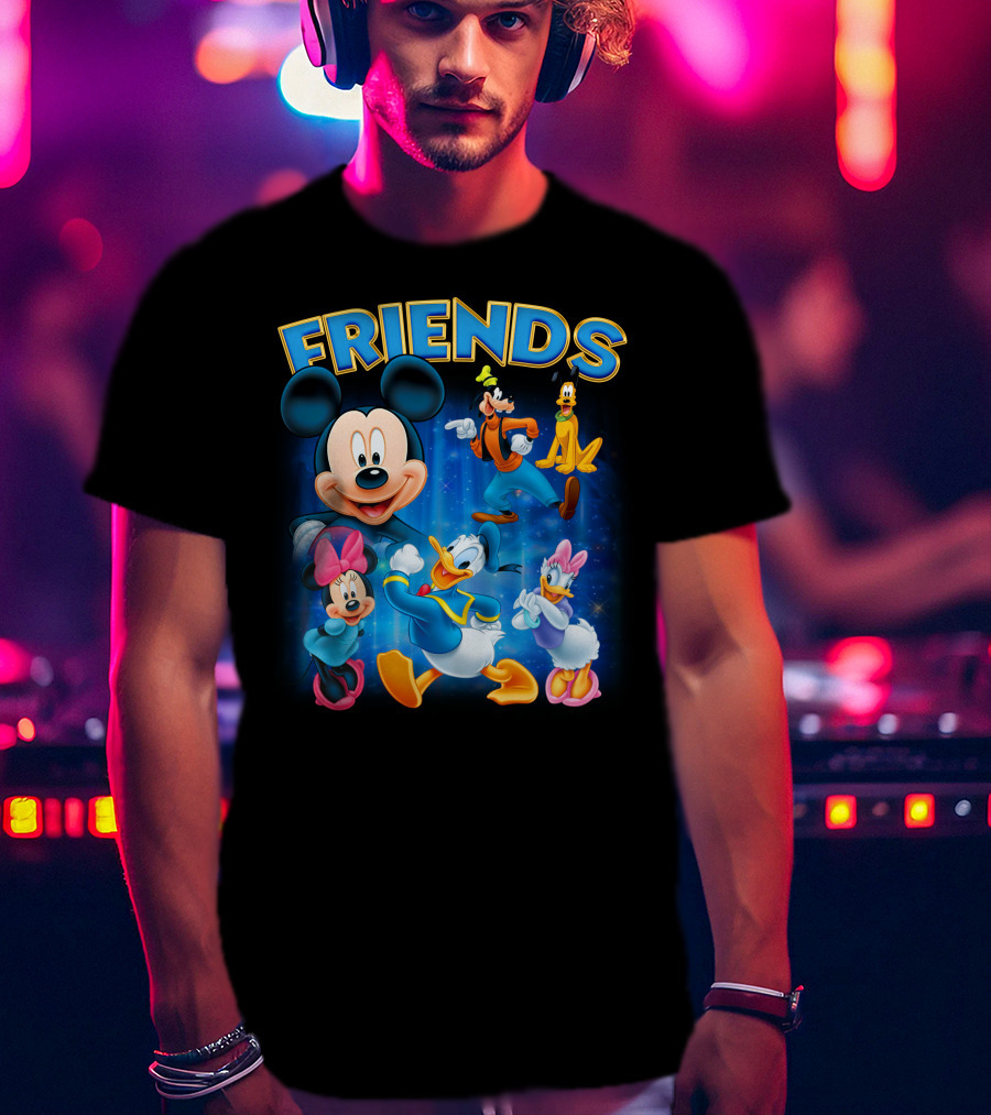 Mickey Mouse And Friends Disney Characters Mickey Mouse Donald Duck Daisy Duck Minnie Mouse Goofy Pluto T-Shirt