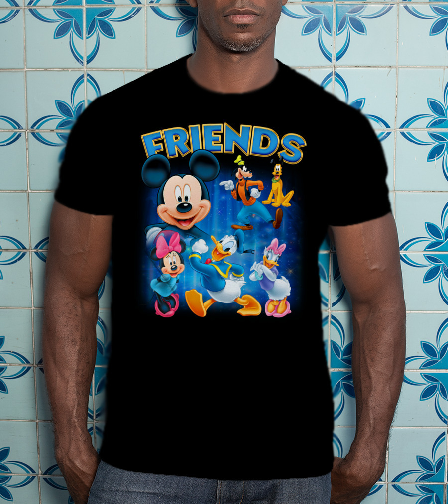 Mickey Mouse And Friends Disney Characters Mickey Mouse Donald Duck Daisy Duck Minnie Mouse Goofy Pluto T-Shirt