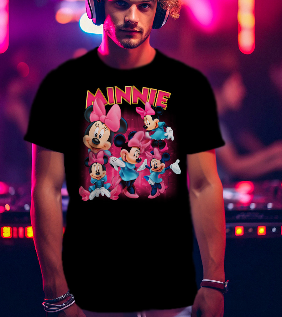 Minnie Mouse Pink And Blue Outfits With Bows T-Shirt