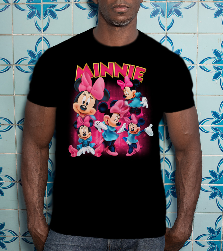 Minnie Mouse Pink And Blue Outfits With Bows T-Shirt