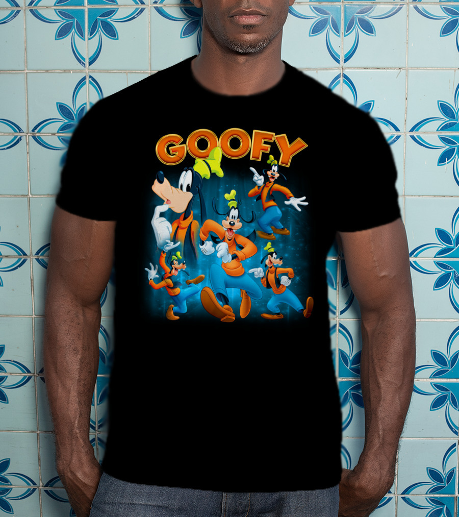 Goofy Classic Character Multiple Poses Dynamic Expressions T-Shirt